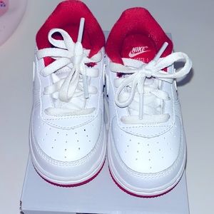 Toddler Nike Air Force 1 red white size 7C boy/girl